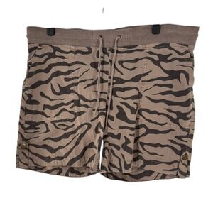 Wearables XCVI Women's Wearables Brown Zebra‎ Pattern Active Shorts Size XL